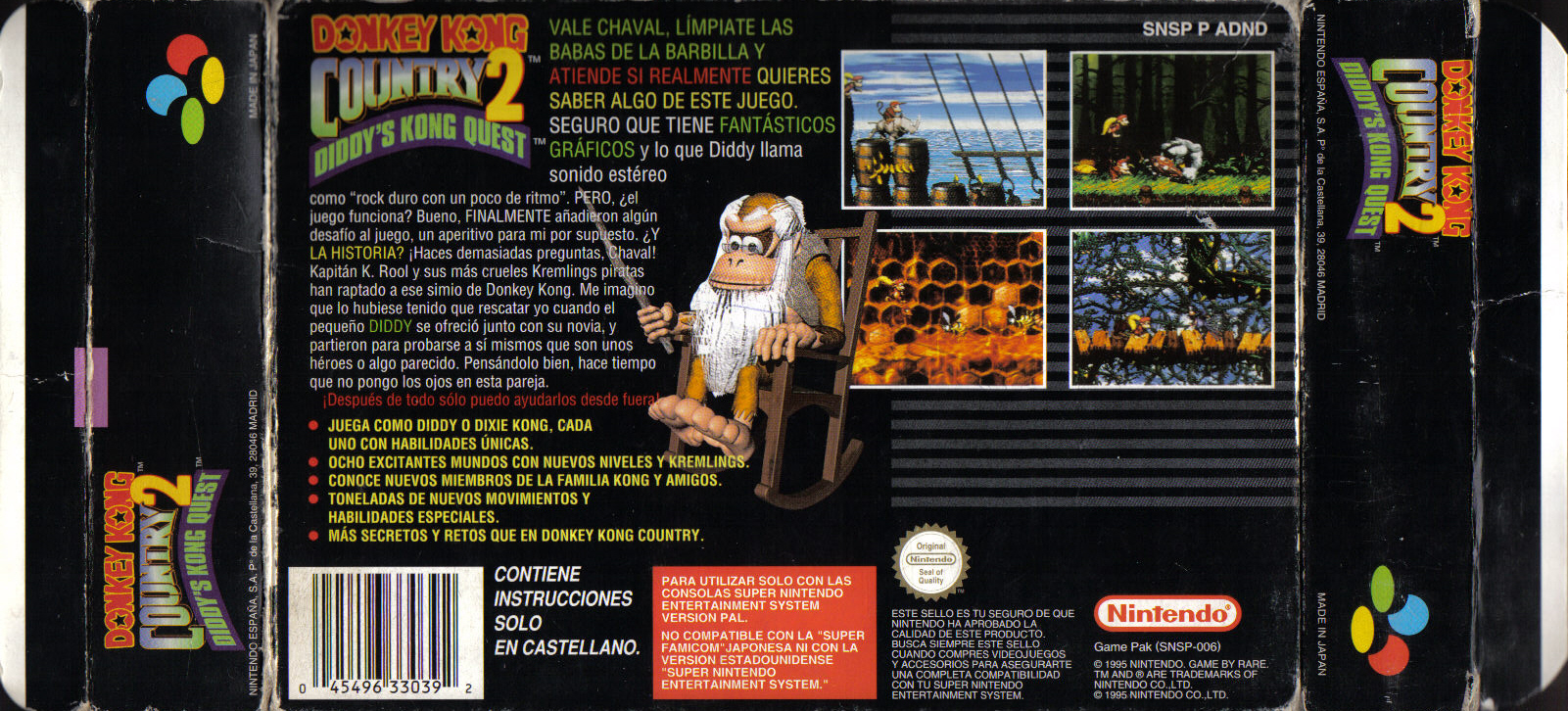 peaso.com » SNES » ROMs » Plataformas » Donkey Kong Country 2 - Diddy's Kong  Quest